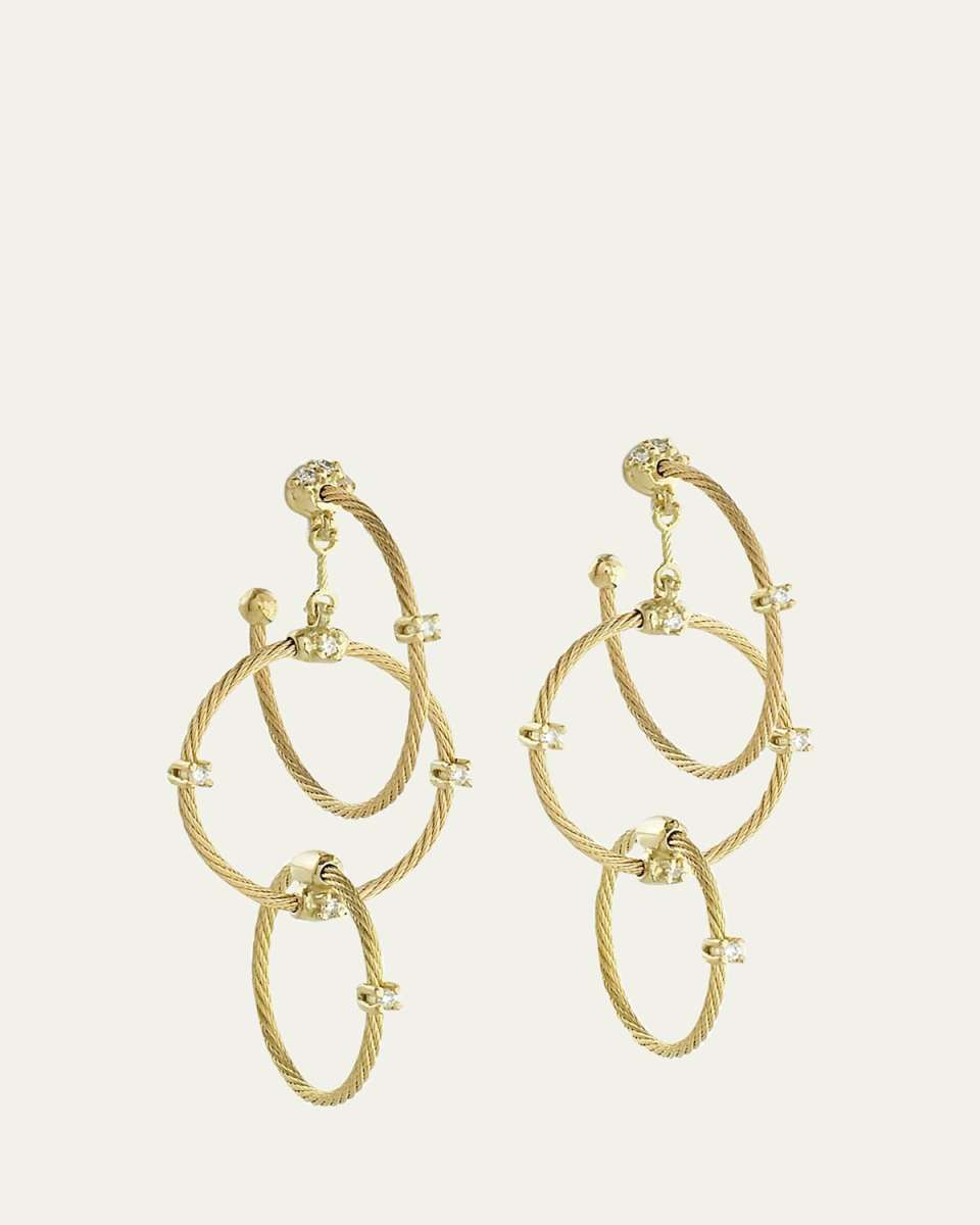 Unity Triple-Hoop Diamond Earrings